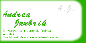 andrea jambrik business card